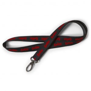 cookies lanyard black and red