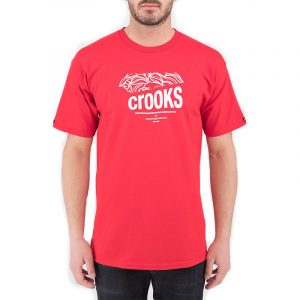 crooks and castles slashed bandito tee red
