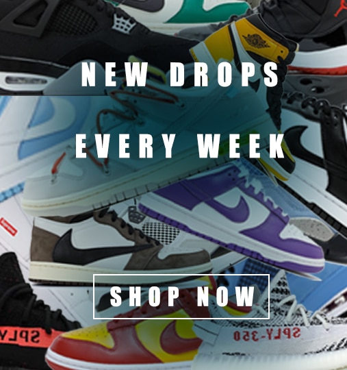 Hidden Hype home page banner. New shoe drops